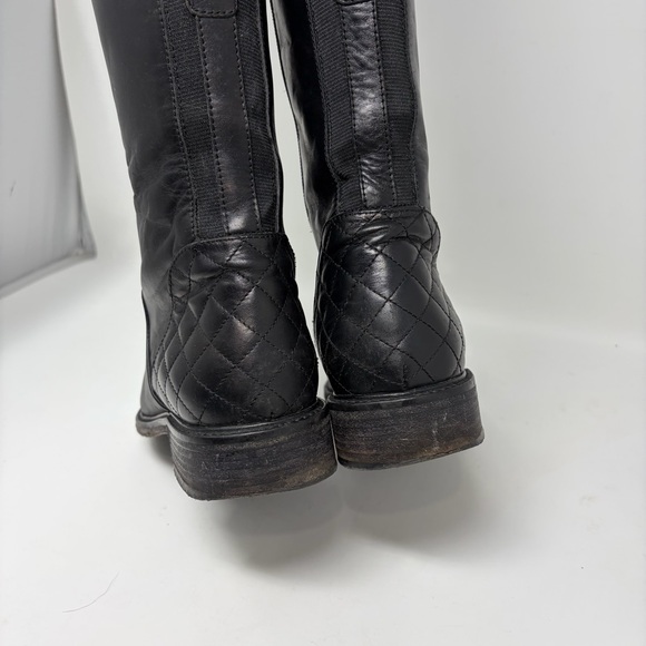 Aquatalia Geneva Black Leather Knee High Riding Boot Size 8.5 - Picture 8 of 12